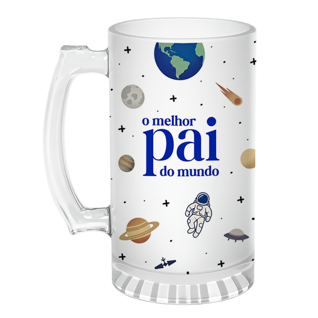 Caneca de Chopp Pai Universo de Coisas Boas - Azul