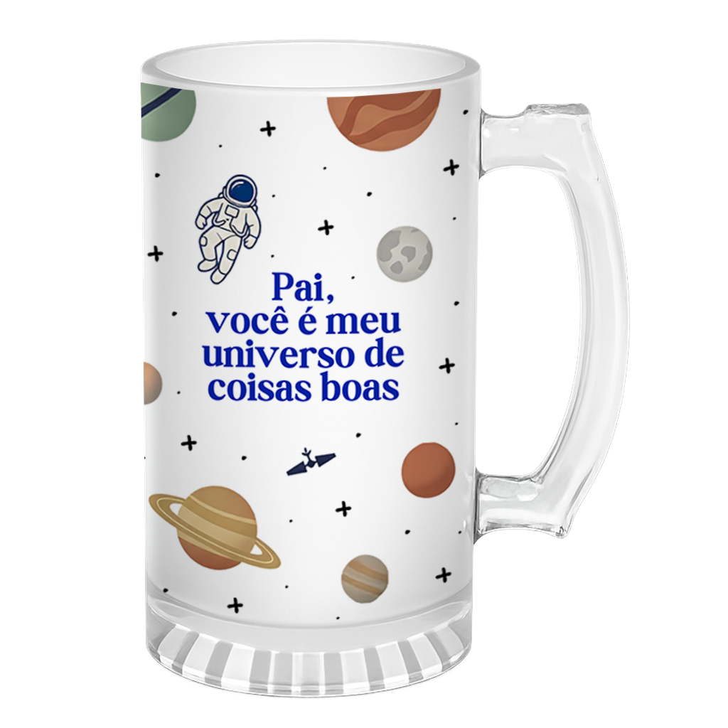 Caneca de Chopp Pai Universo de Coisas Boas - Azul - Vista 2
