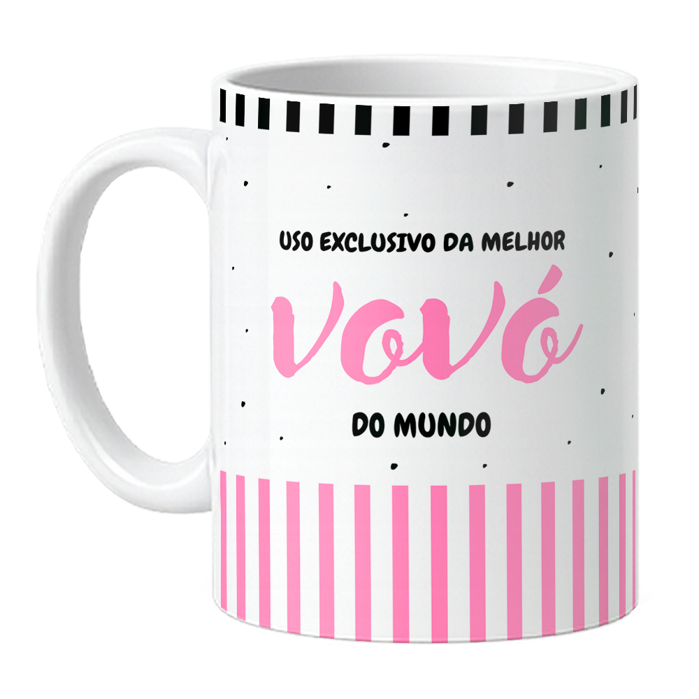Caneca Uso Exclusivo da Vovó - Com Nome