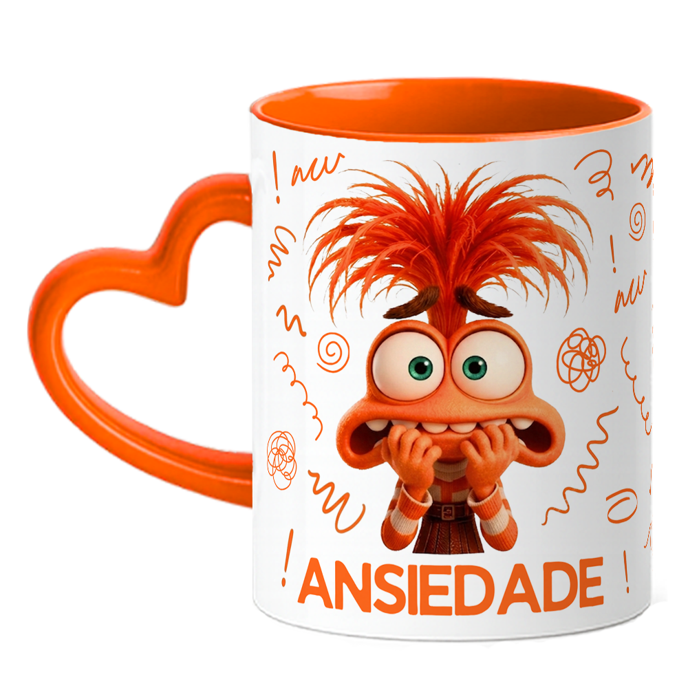 Caneca Coração Divertidamente - Ansiedade