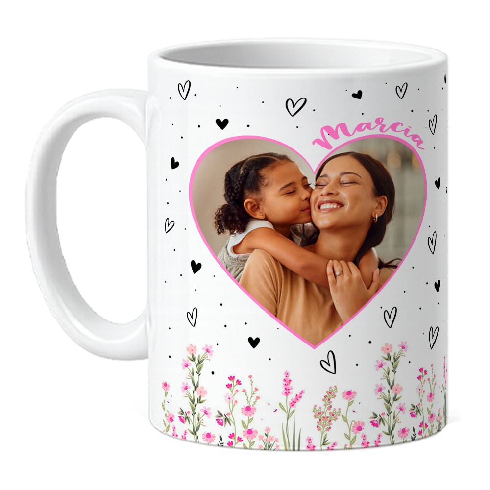 Caneca Mãe Coração - Com Foto