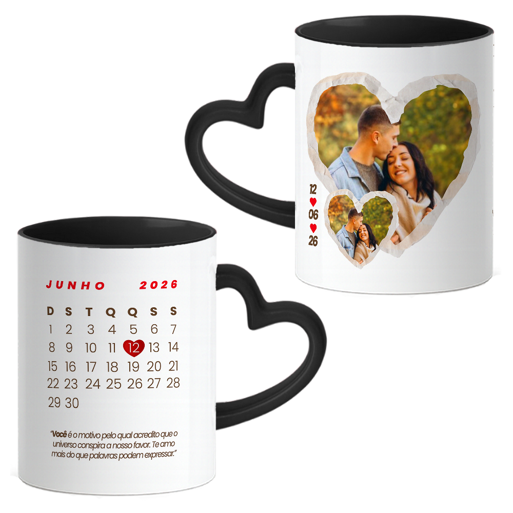 Caneca Coração Namorados - Imagem 3