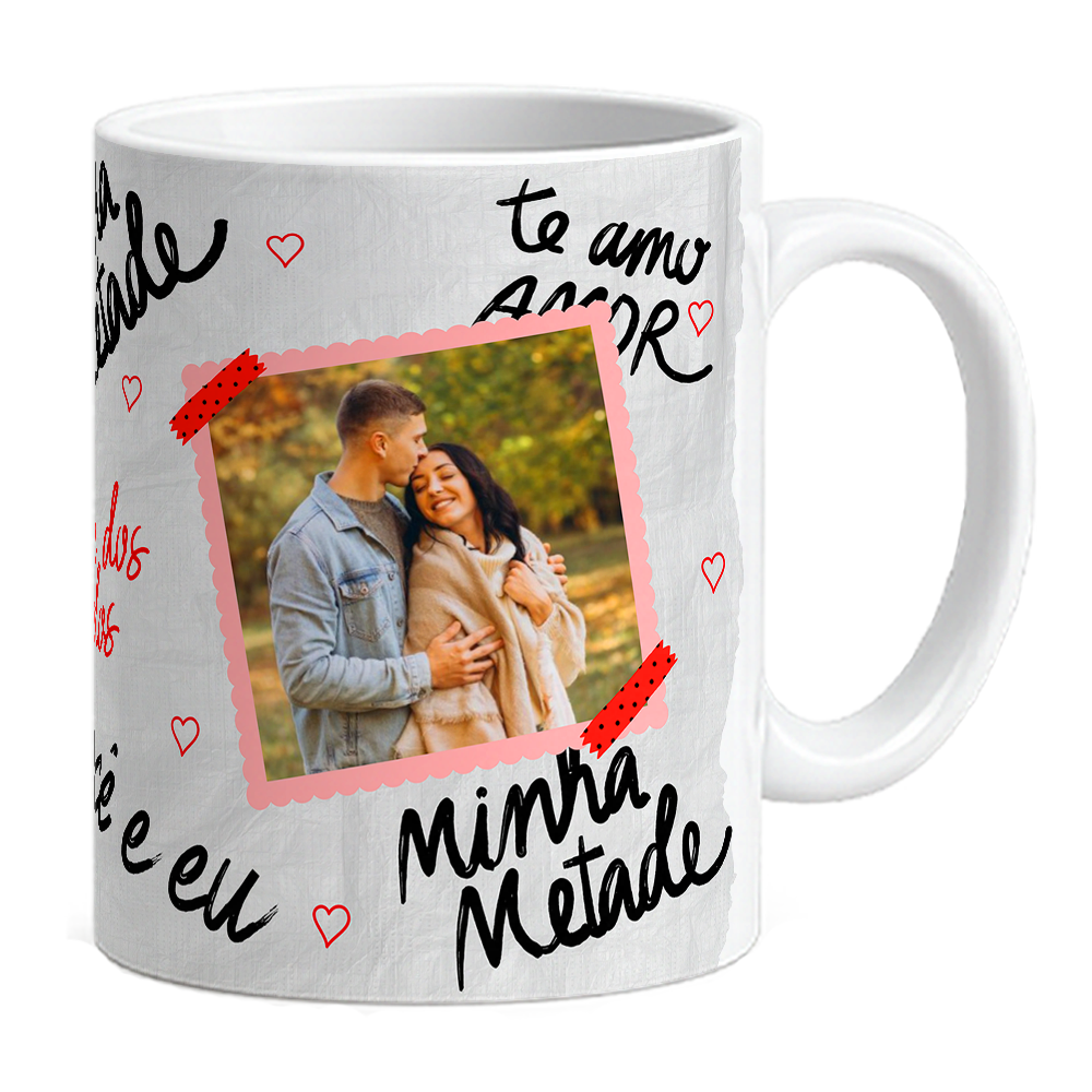 Caneca Namorados - Minha Metade - Vista 2