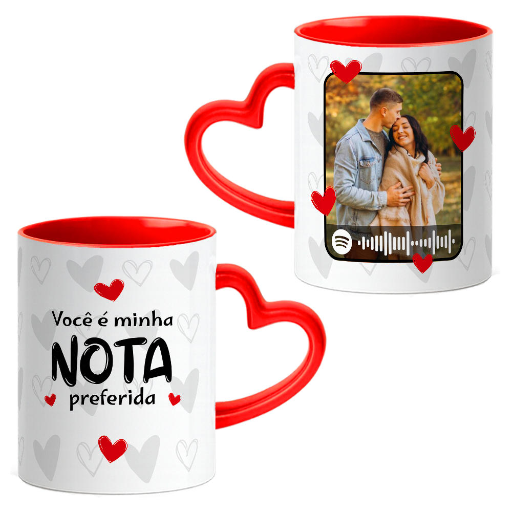 Caneca Namorados Coração - Imagem 3