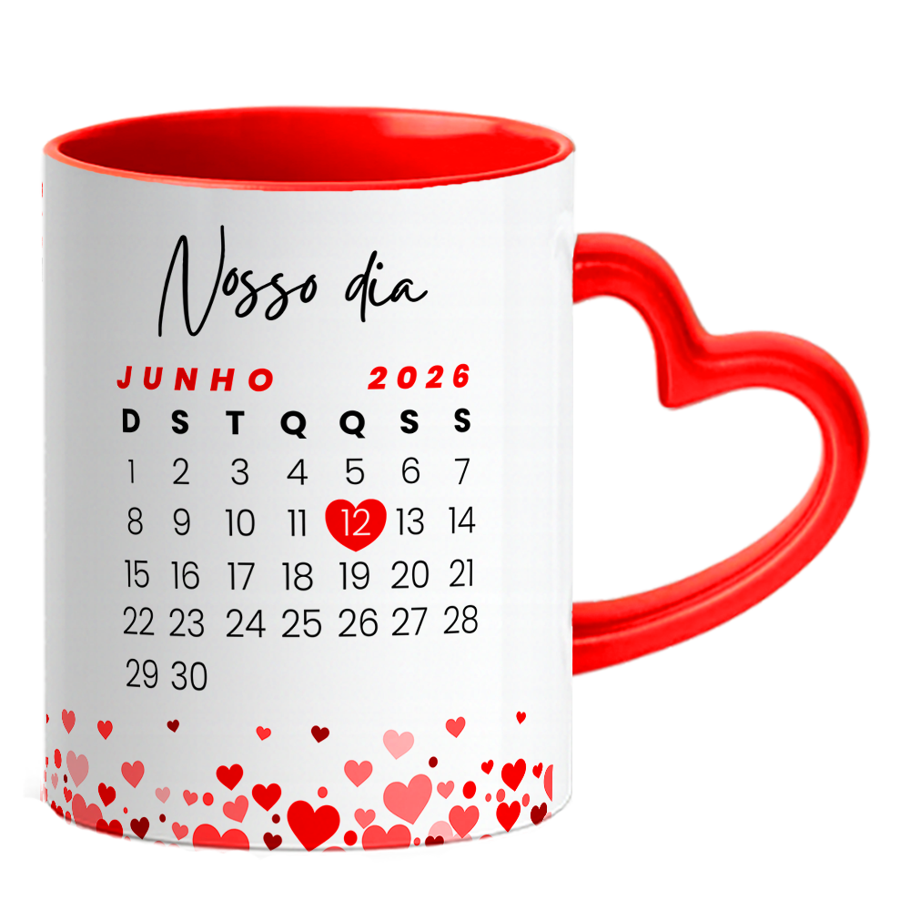 Caneca Namorados Coração - Nosso Dia - Vista 2