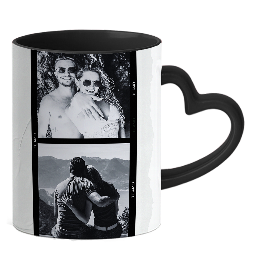 Caneca Namorados Coração - Nossa Musica - Preta - Vista 2