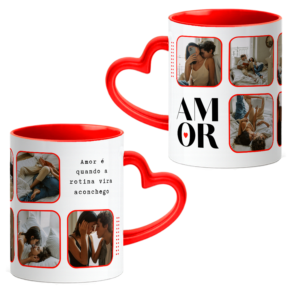 Caneca Namorados Coração - Imagem 3