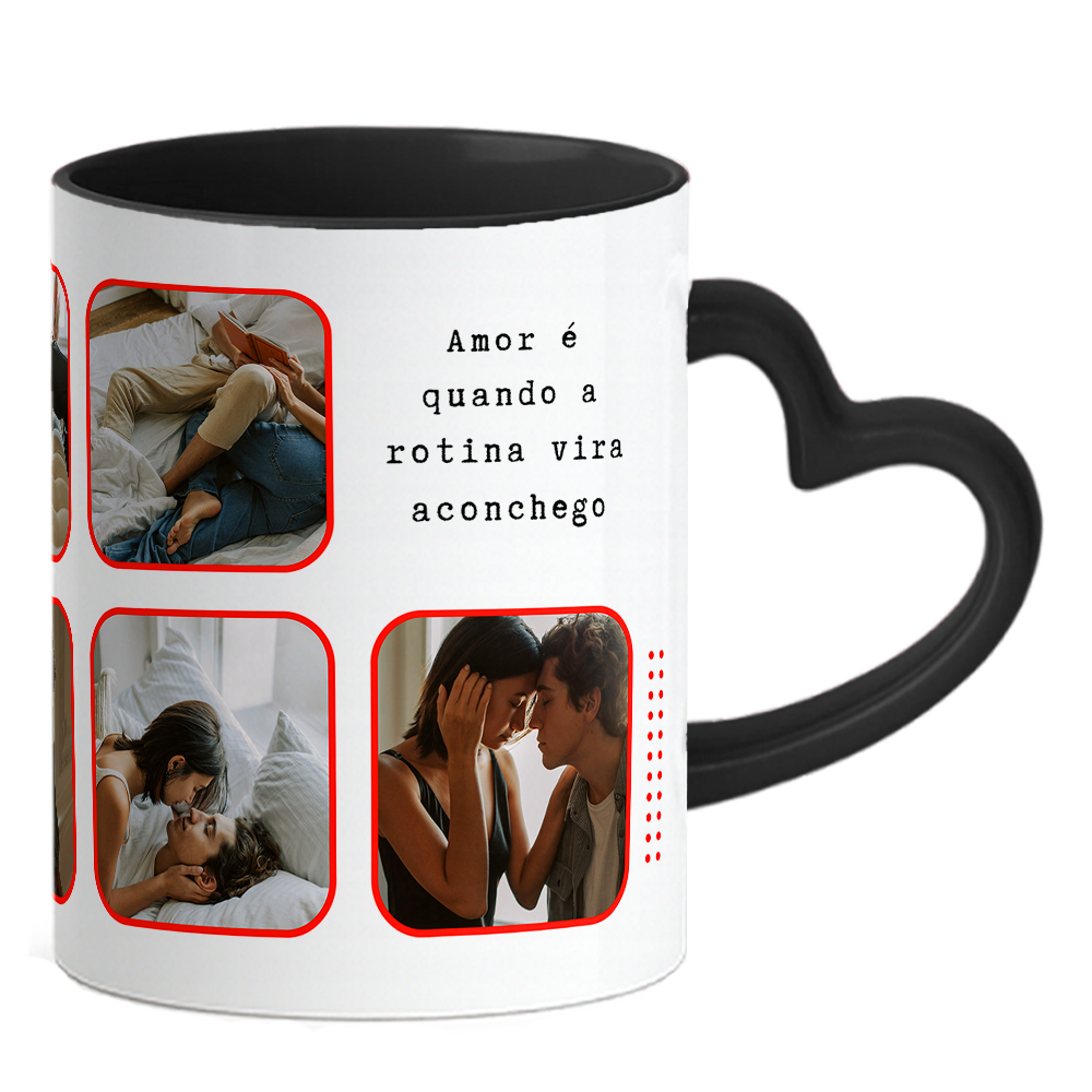 Caneca Namorados Coração - Imagem 2