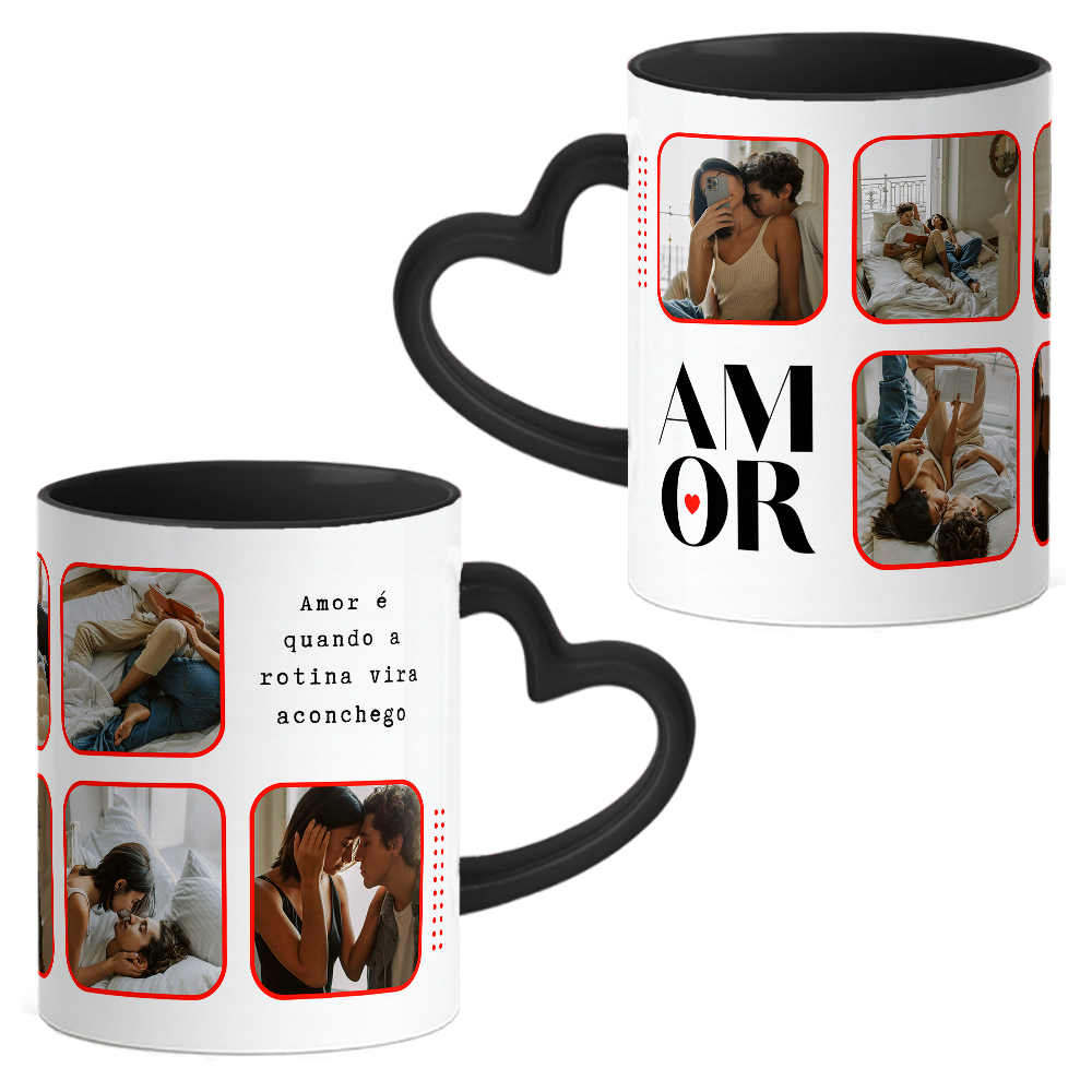 Caneca Namorados Coração - Imagem 3