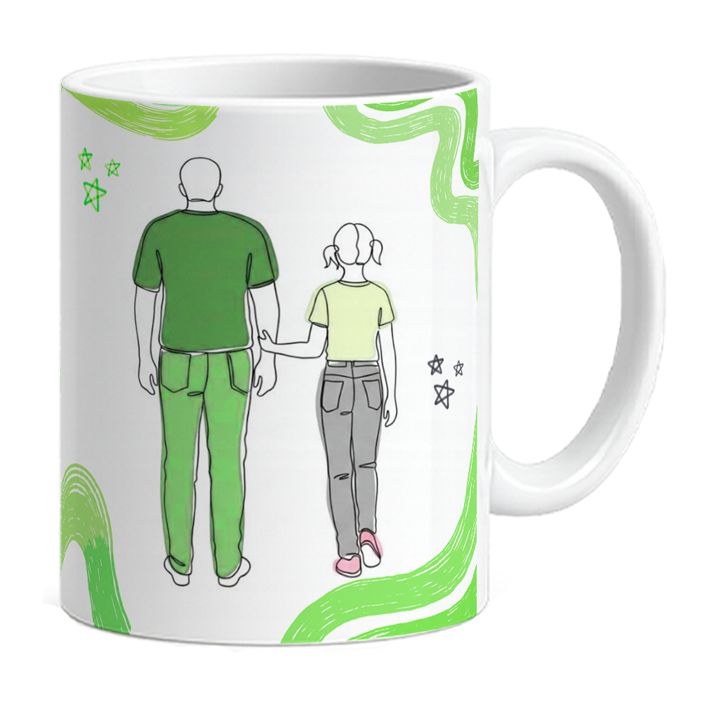 Caneca Pai Meu Amor Por Voce - Menina - Verde - Vista 2