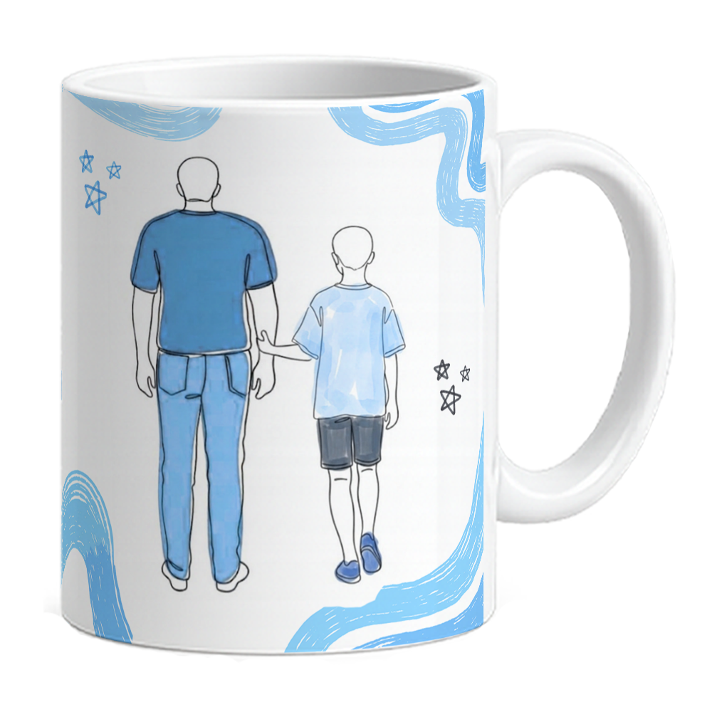 Caneca Pai Meu Amor Por Voce - Menino - Azul - Vista 2