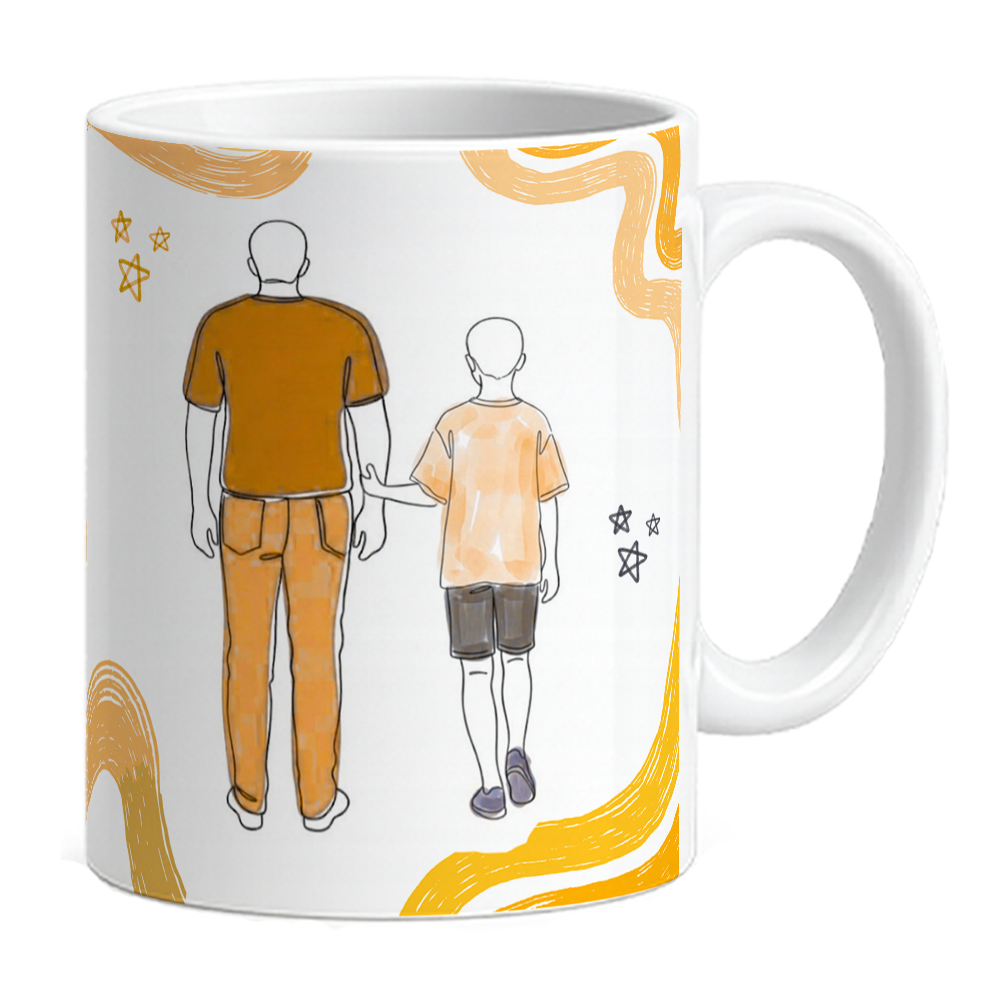Caneca Pai Meu Amor Por Voce - Menino - Laranja - Vista 2