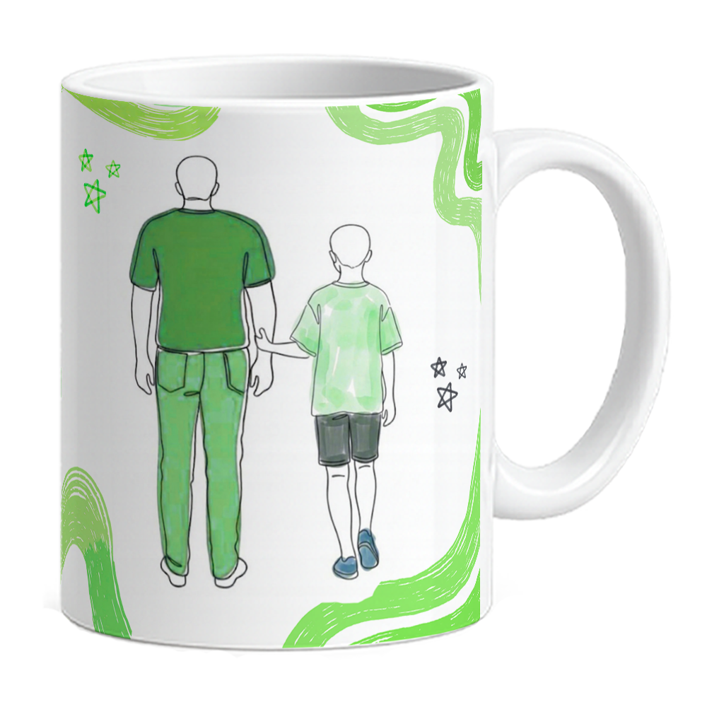 Caneca Pai Meu Amor Por Voce - Menino - Verde - Vista 2