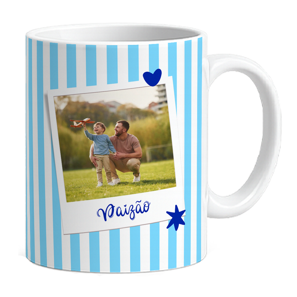 Caneca Pai Meu Herói - Azul - Vista 2