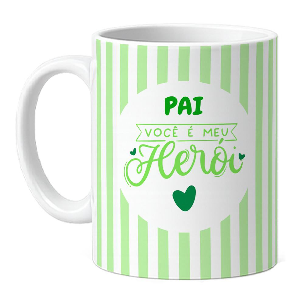 Caneca Pai Meu Herói - Verde