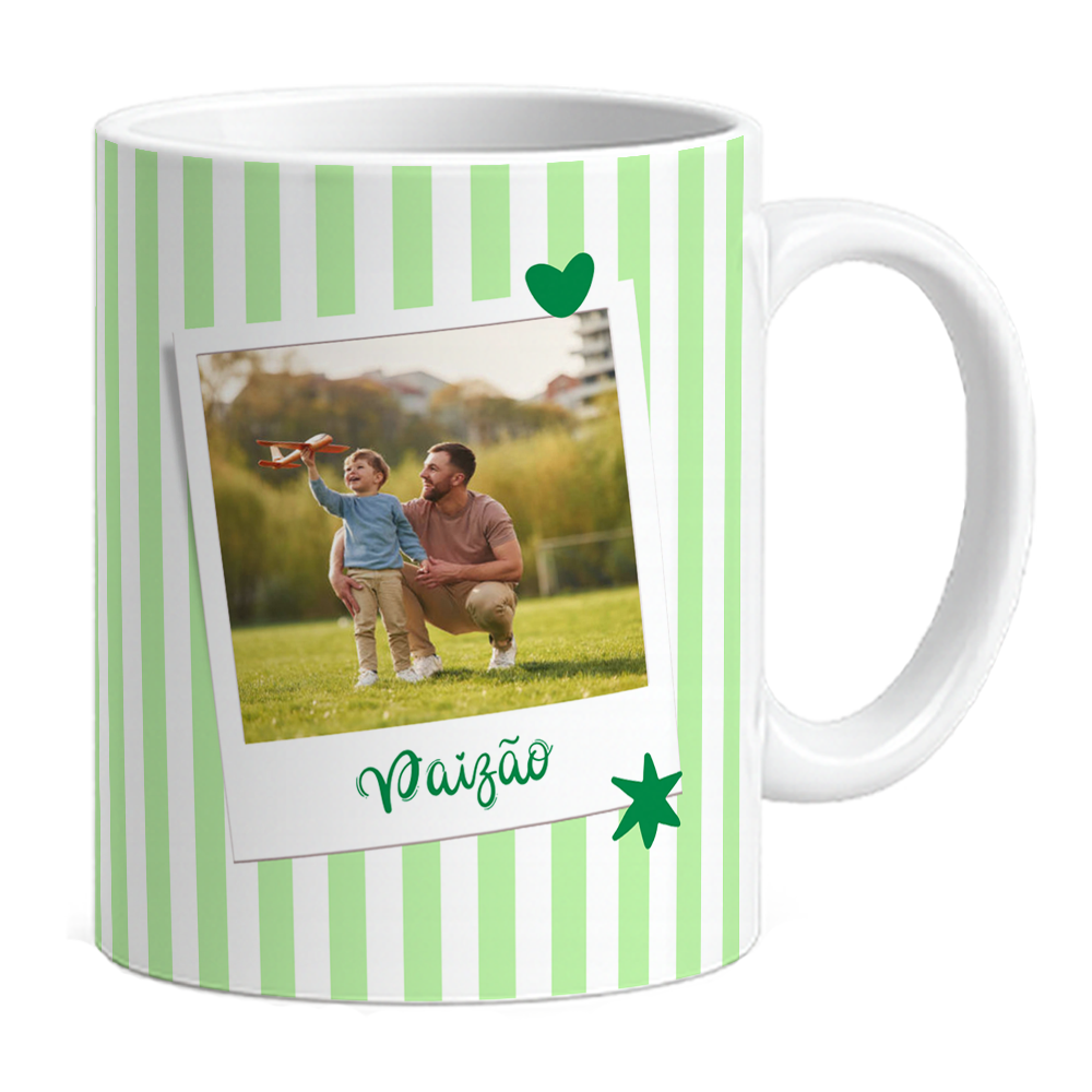 Caneca Pai Meu Herói - Verde - Vista 2