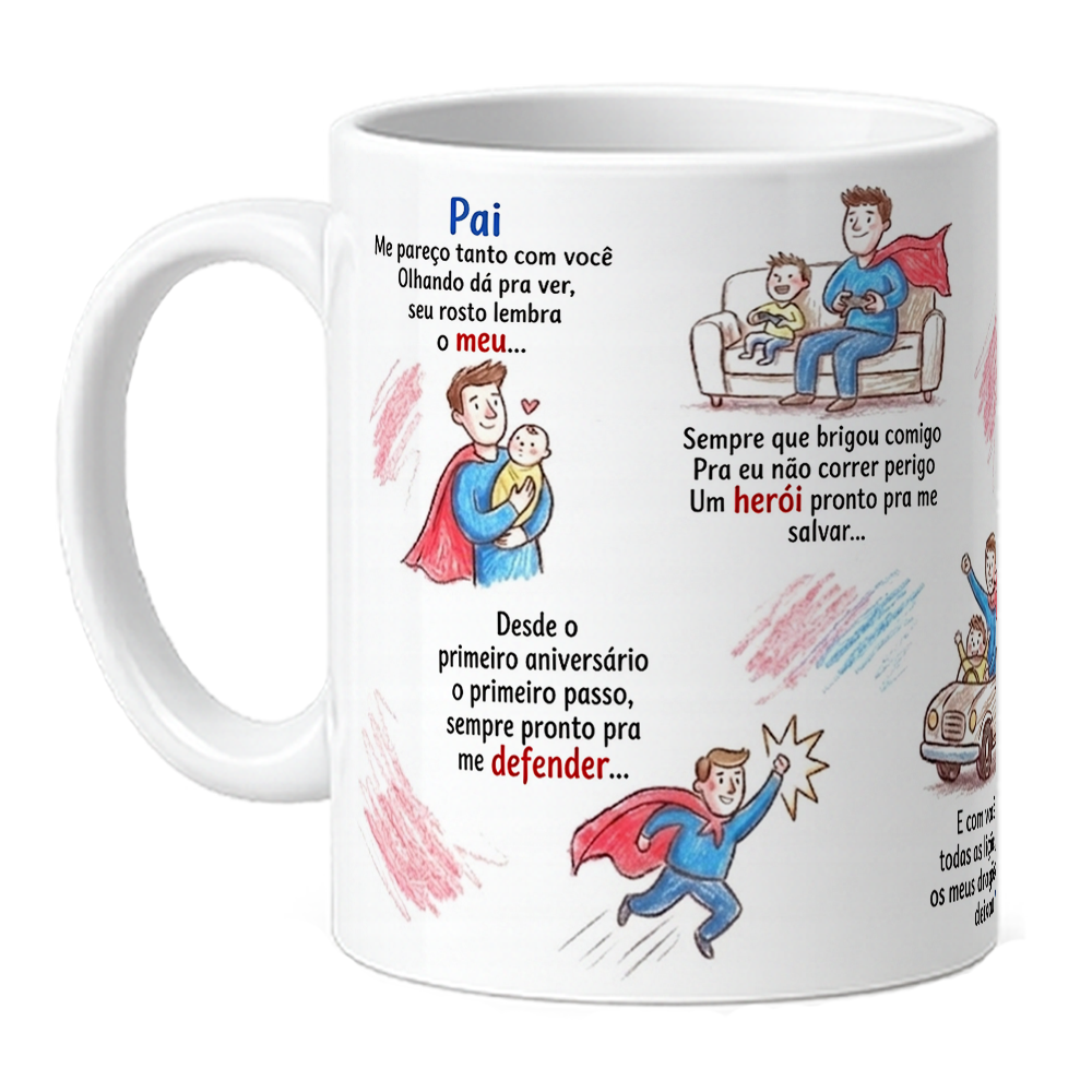 Caneca Pai Onze Vidas - Imagem 1