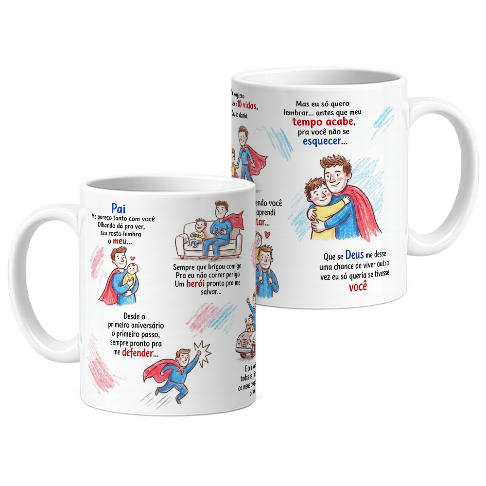 Caneca Pai Onze Vidas - Imagem 3