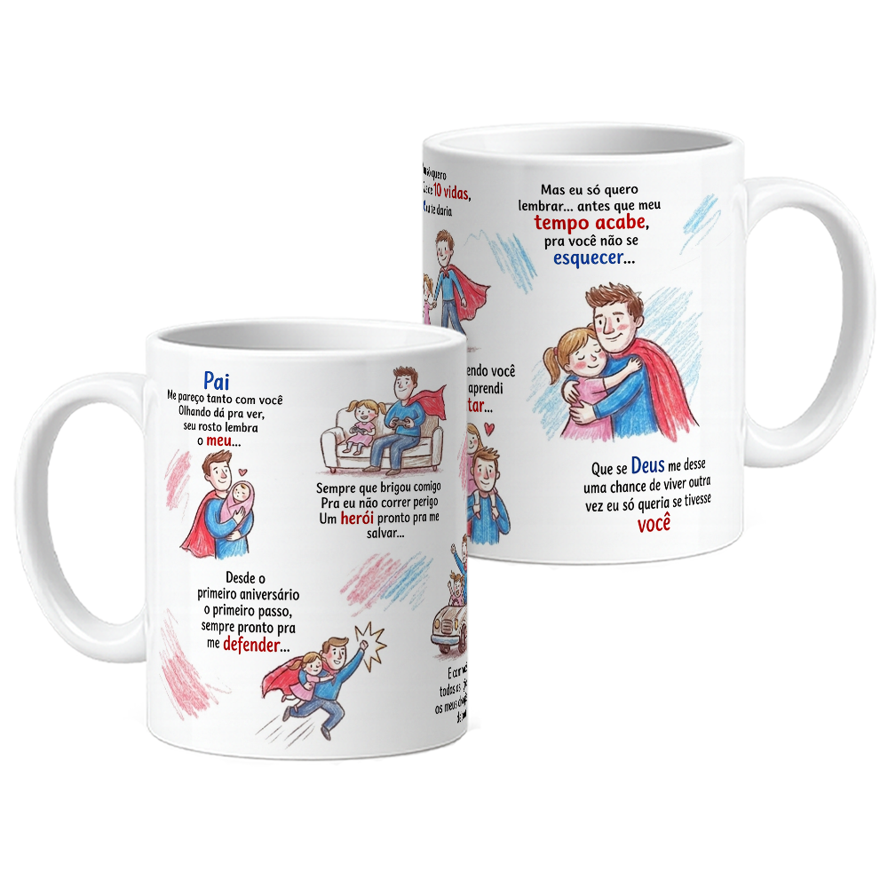 Caneca Pai Onze Vidas - Imagem 3