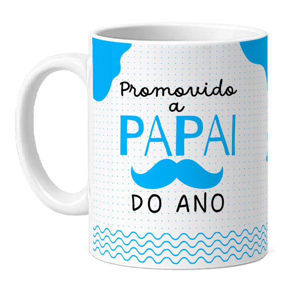 Caneca Promovido a Papai do Ano - Azul