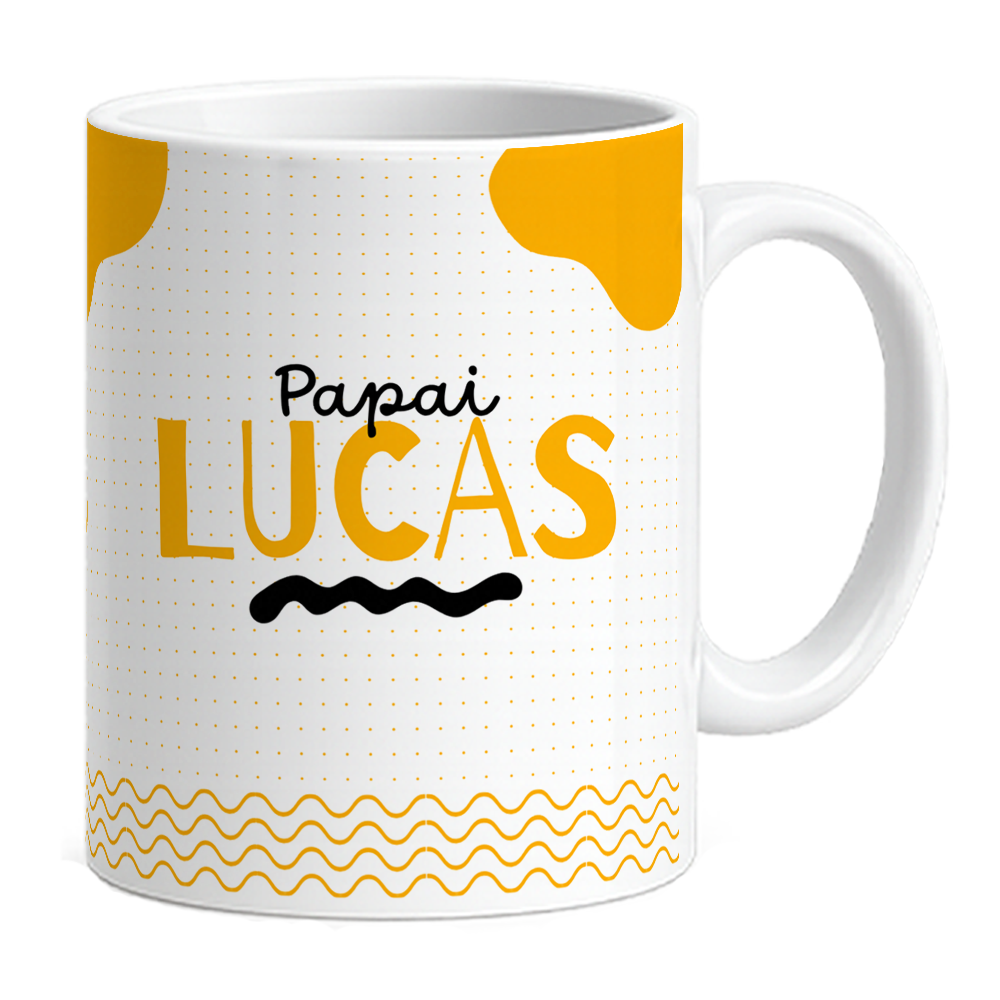 Caneca Promovido a Papai do Ano - Laranja - Vista 2