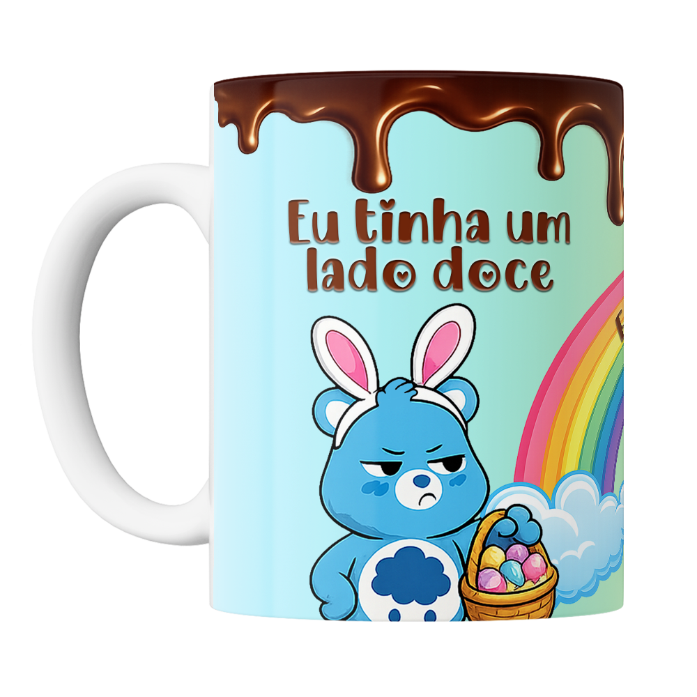 Caneca Páscoa dos Ursinhos Carinhosos - Um Lado Doce