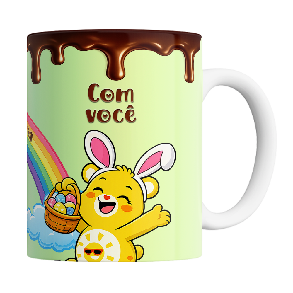 Caneca Páscoa dos Ursinhos Carinhosos - A Vida é Doce - Vista 2