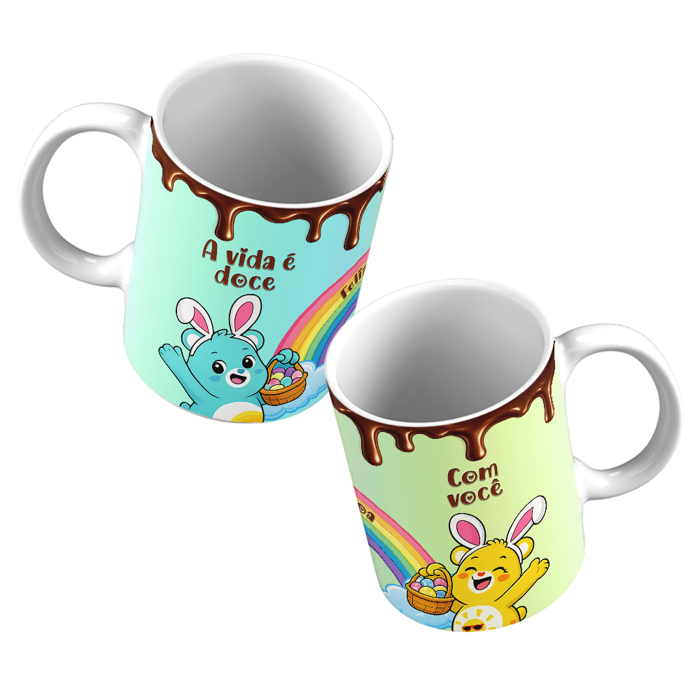 Caneca Páscoa dos Ursinhos Carinhosos - Imagem 4