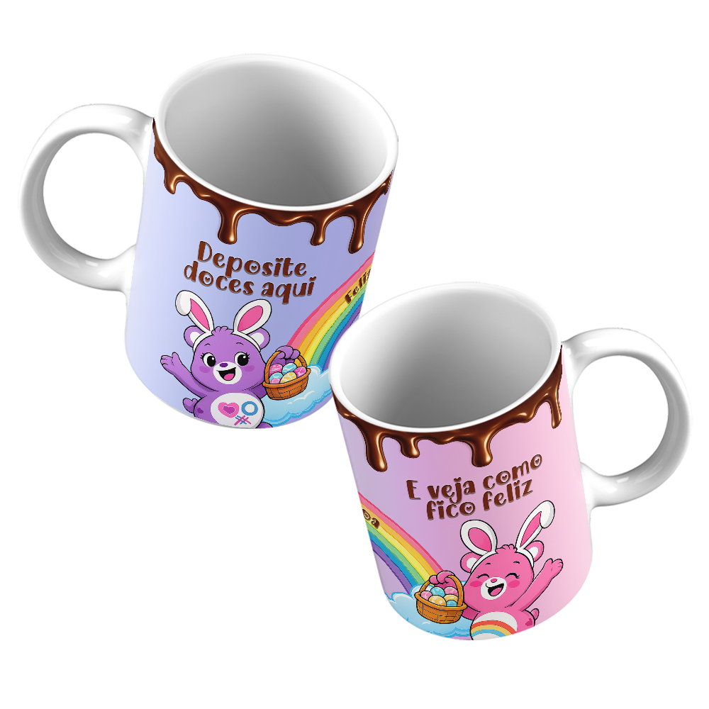 Caneca Páscoa dos Ursinhos Carinhosos - Imagem 4