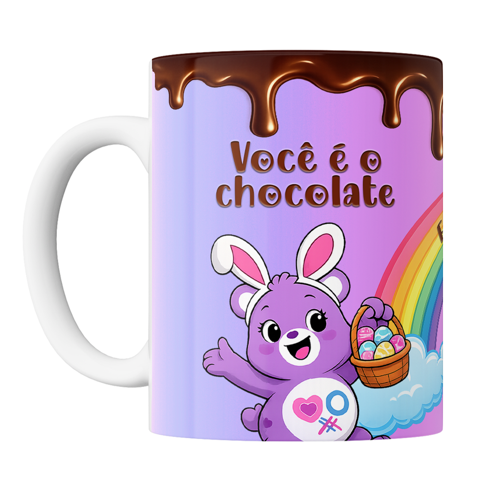 Caneca Páscoa dos Ursinhos Carinhosos - Imagem 1