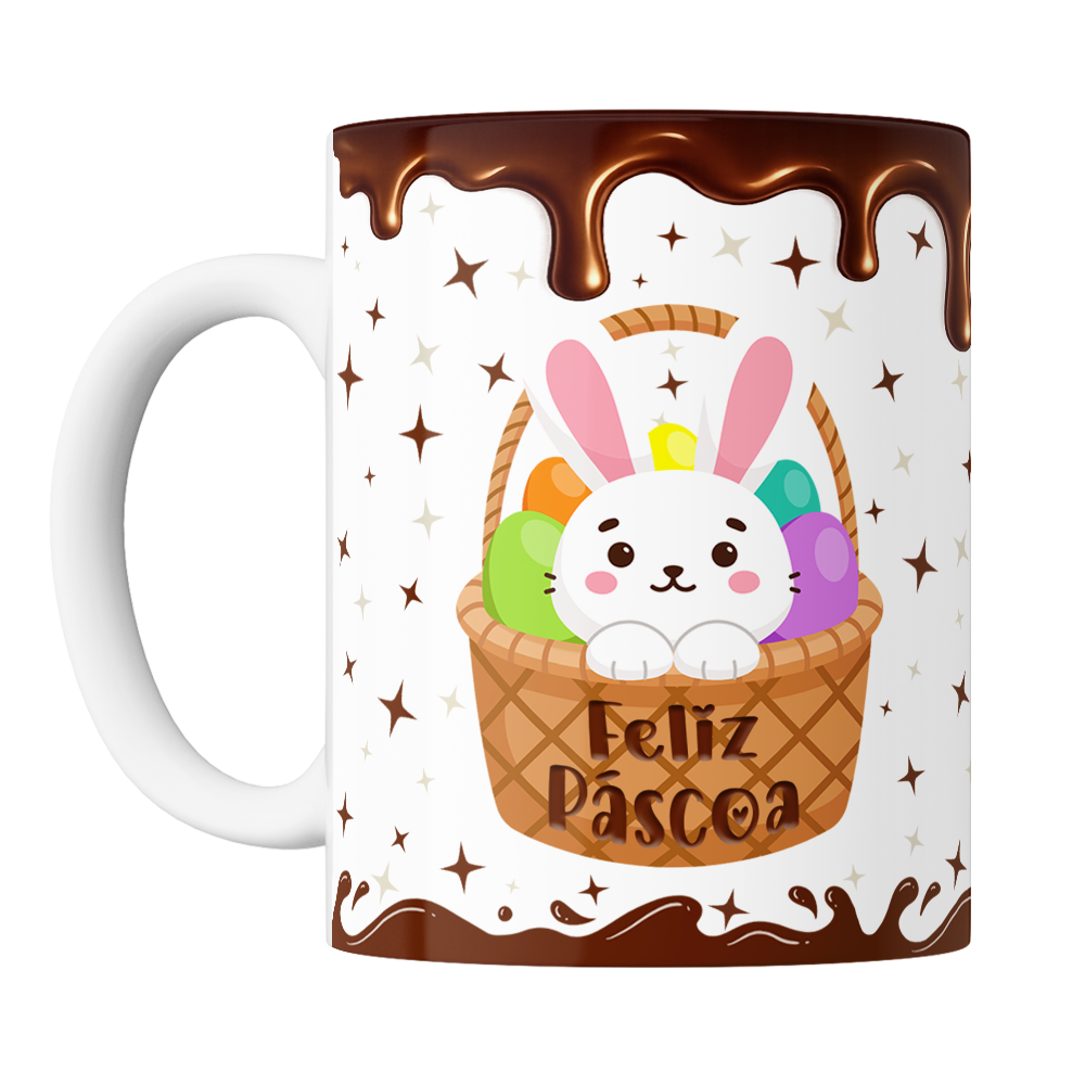 Caneca Páscoa - Coelho na Cestinha