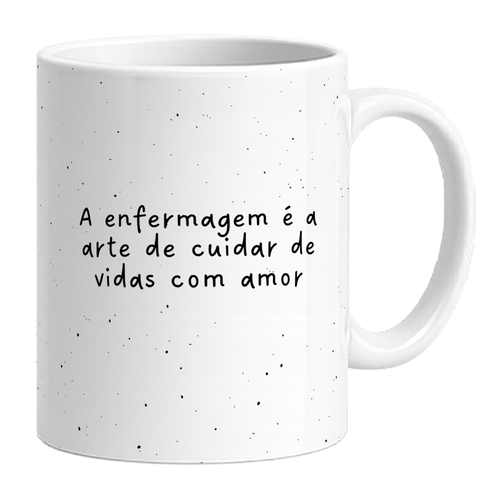 Caneca Enfermagem é Arte - Verde - Vista 2