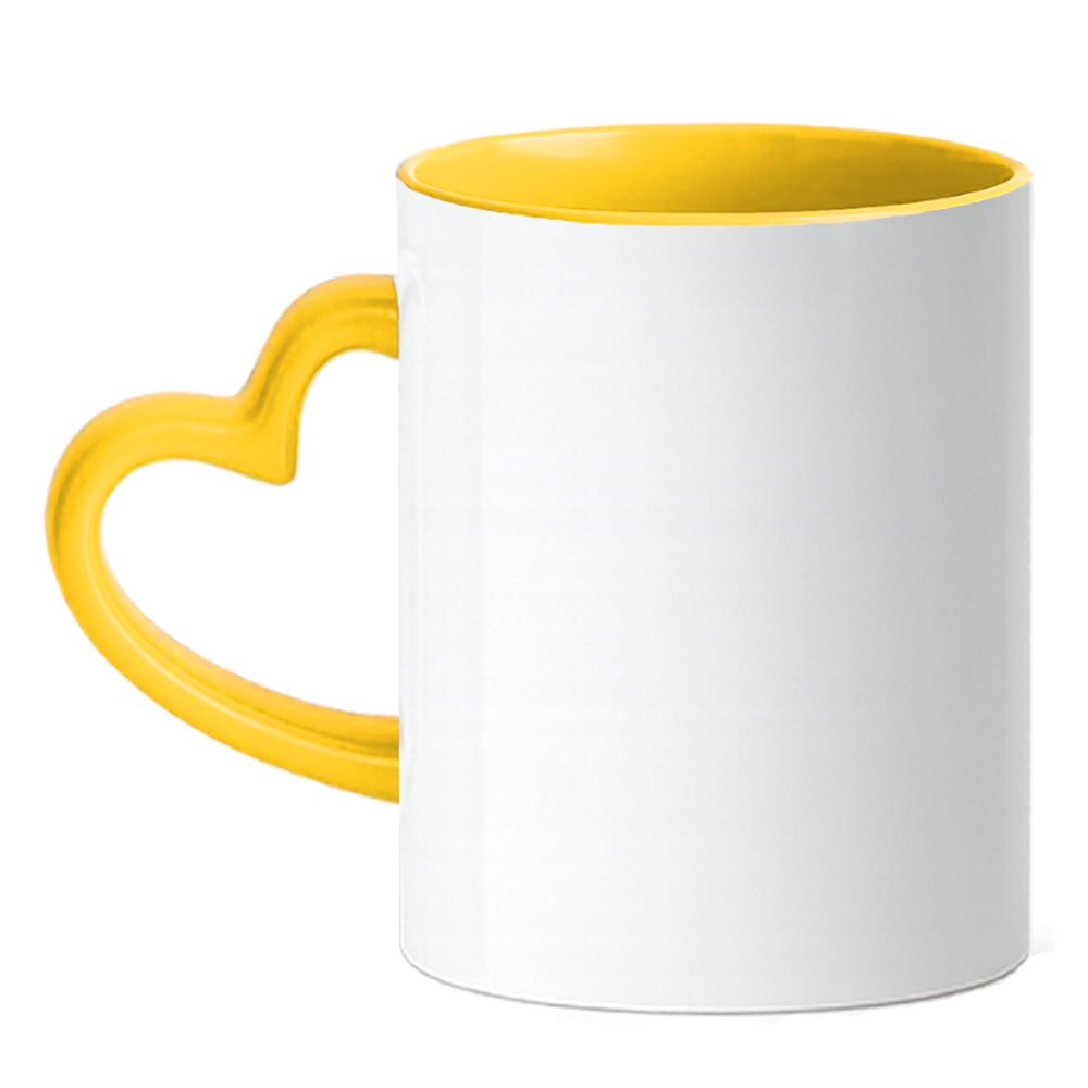 Caneca Coração Personalize - Amarela