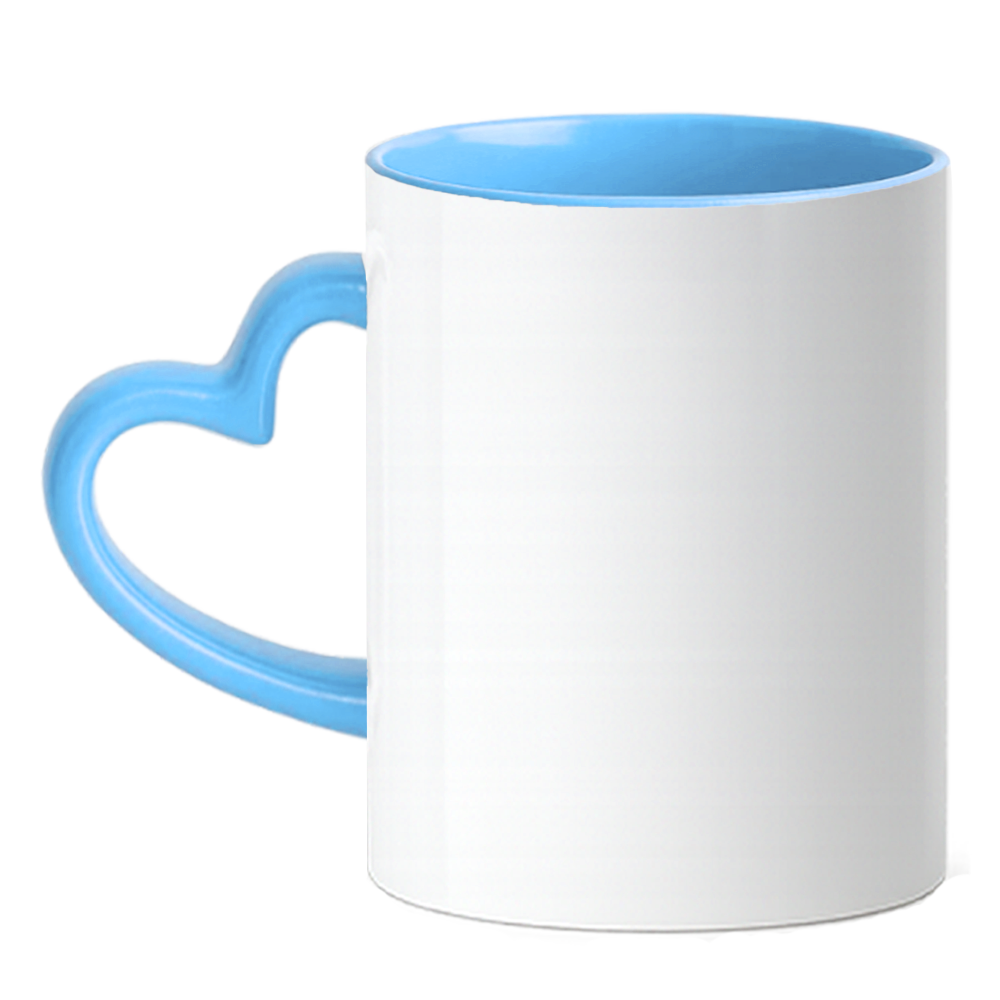 Caneca Coração Personalize - Azul Bebê