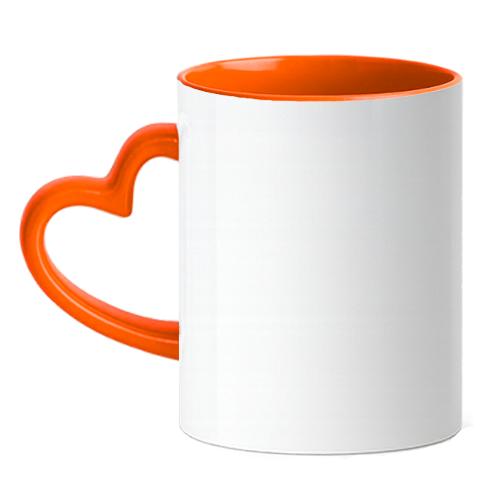 Caneca Coração Personalize - Laranja