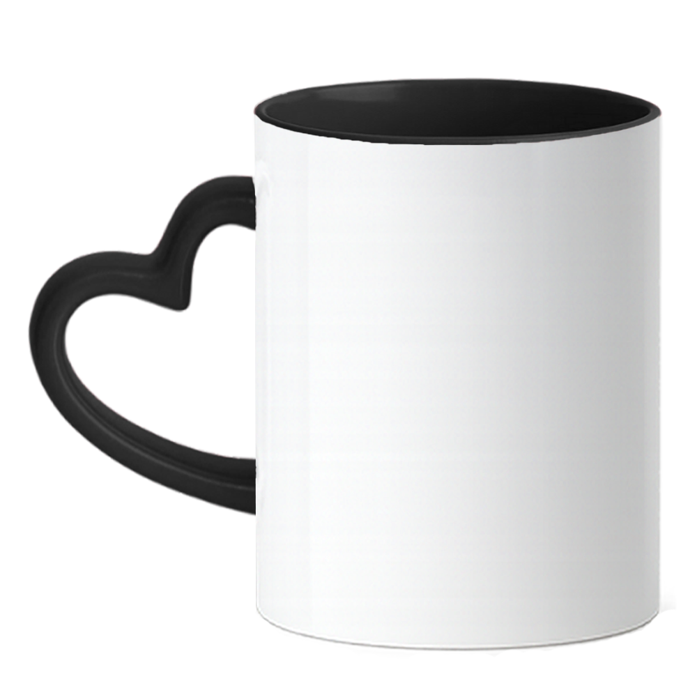 Caneca Coração Personalize - Preta