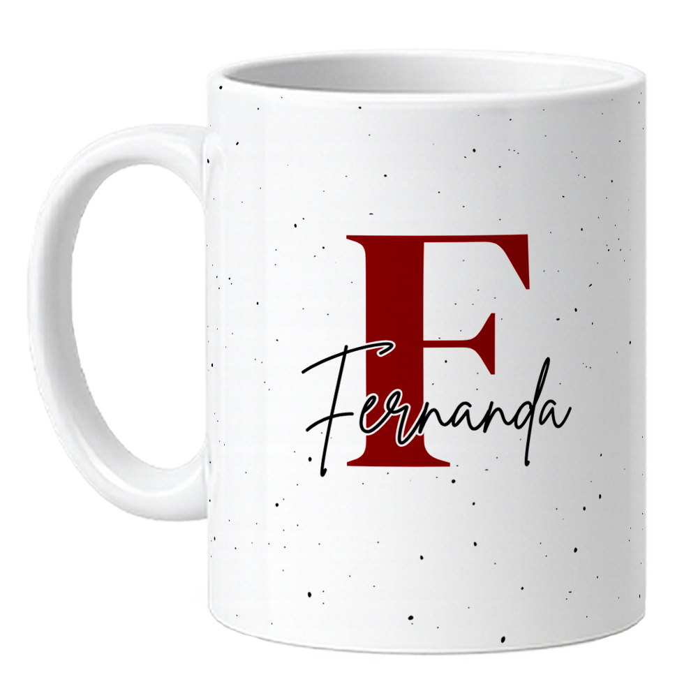 Caneca Direito - Nome - Bordô