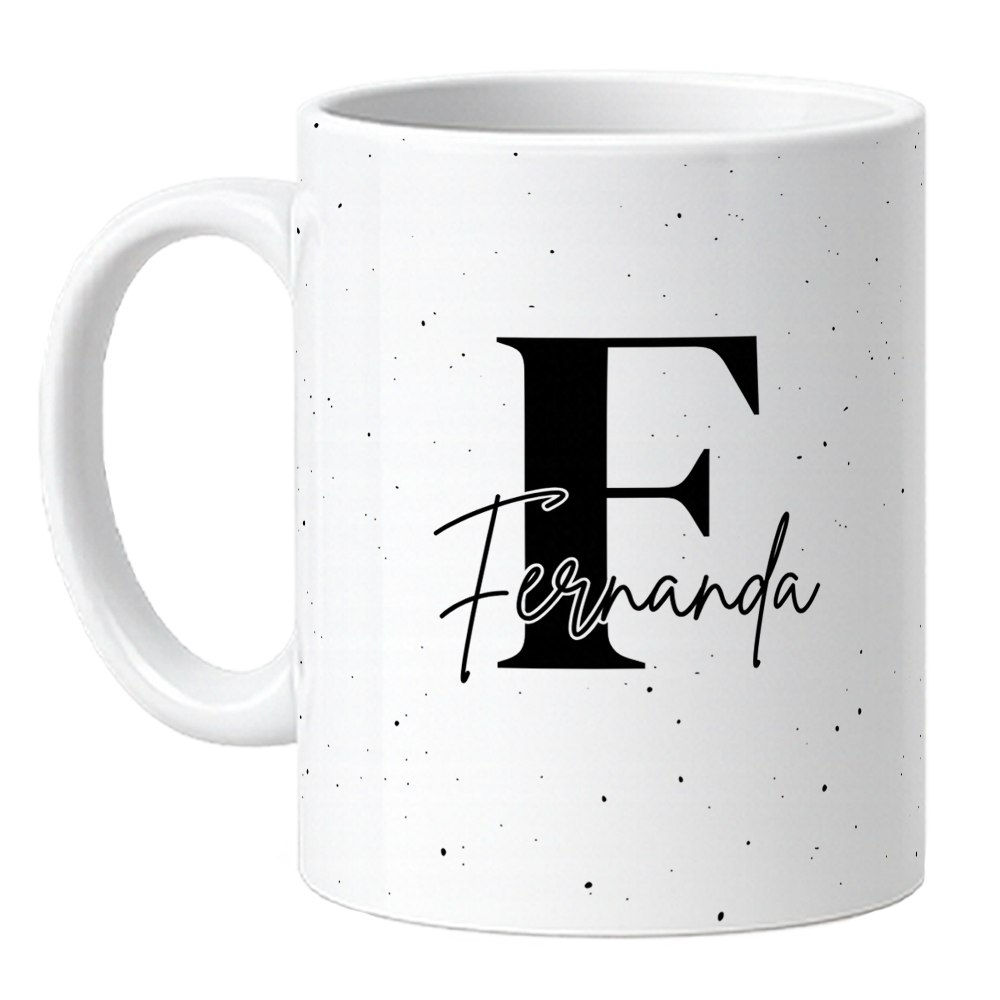 Caneca Psicologia - Nome - Preta
