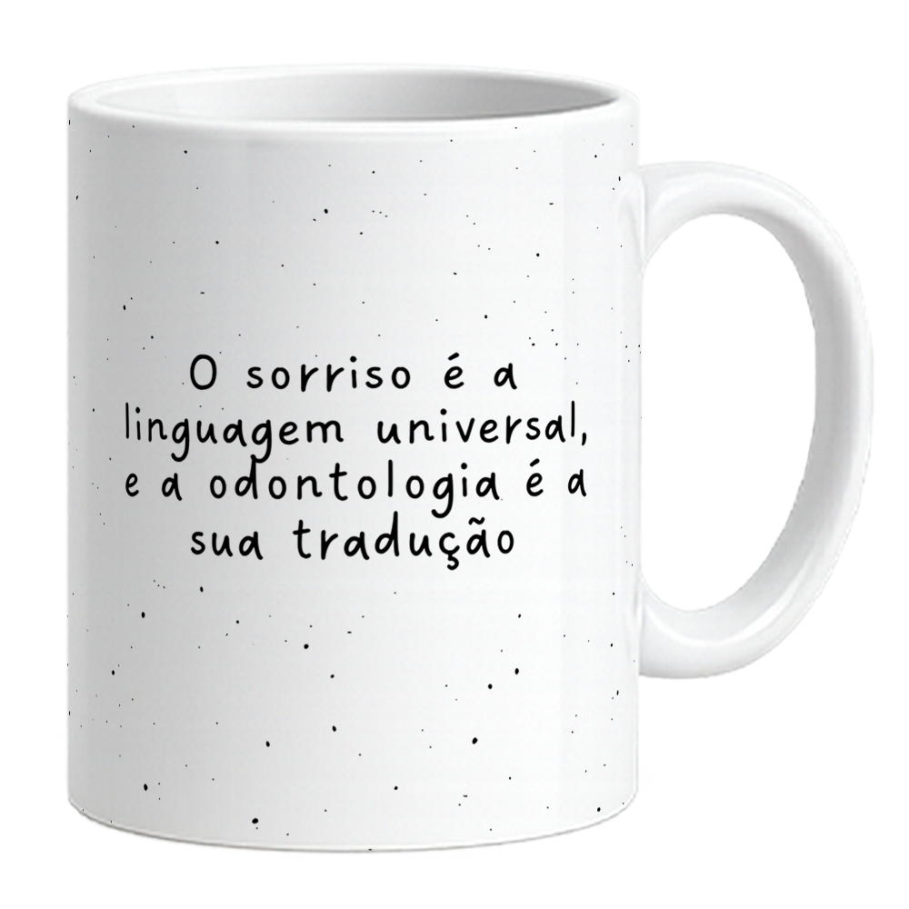 Caneca Odontologia - Linguagem Universal - Bordô - Vista 2