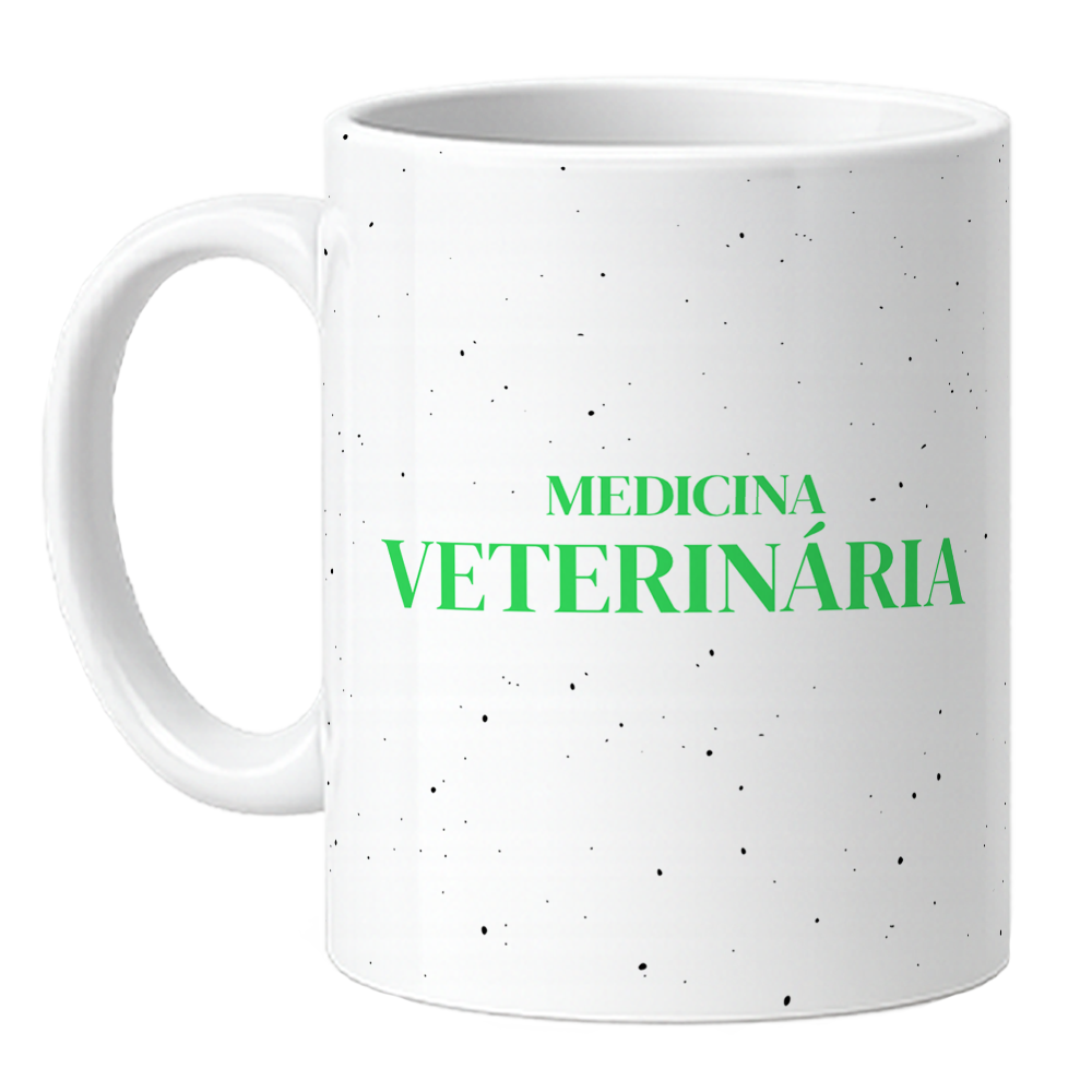 Caneca Medicina Veterinária - Alegria - Verde