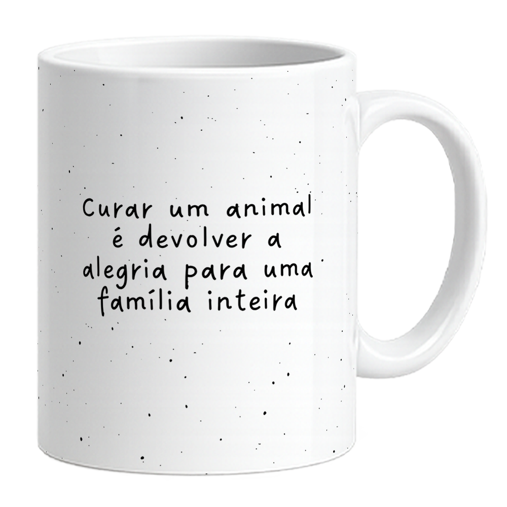 Caneca Medicina Veterinária - Alegria - Verde - Vista 2