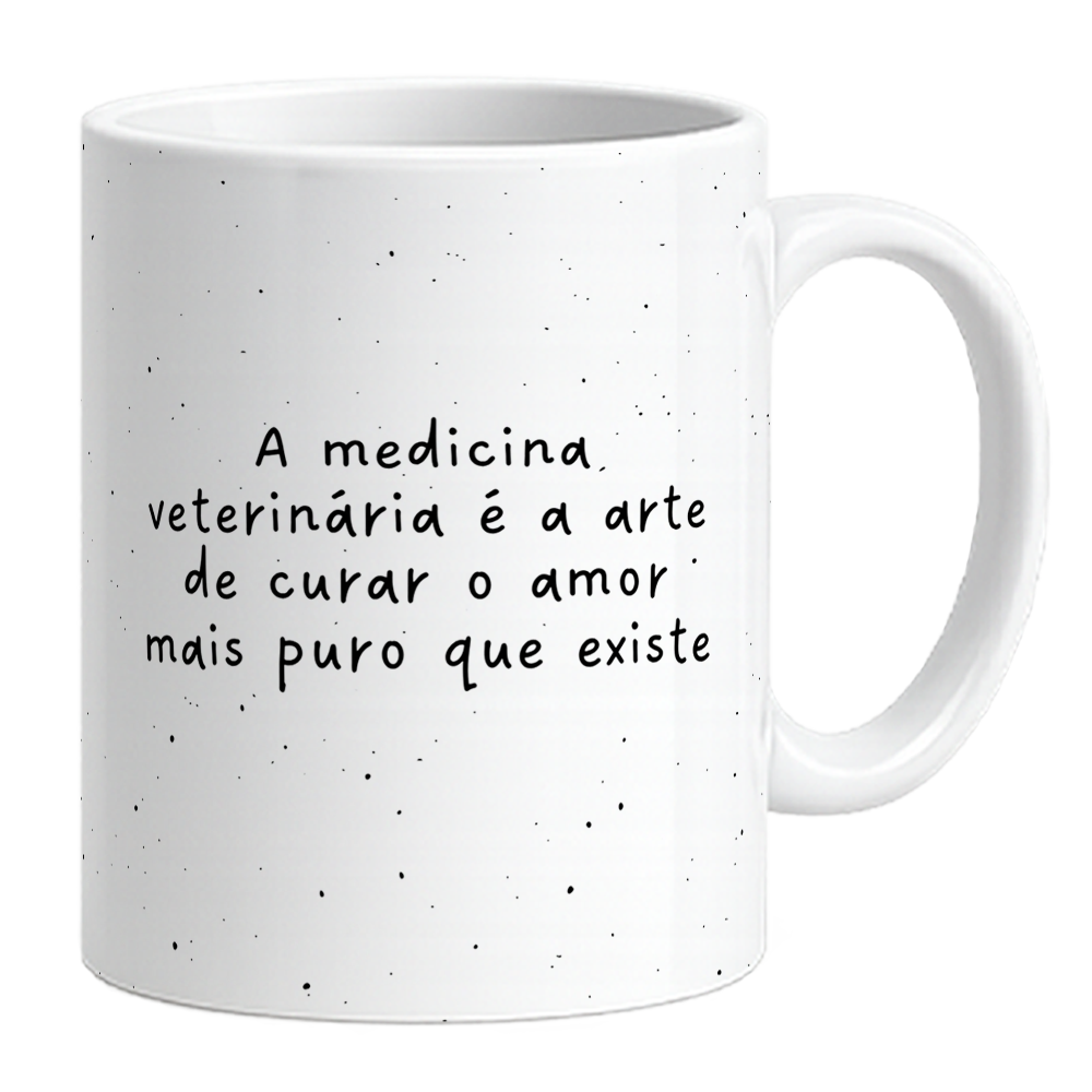 Caneca Medicina Veterinária é Arte - Verde - Vista 2