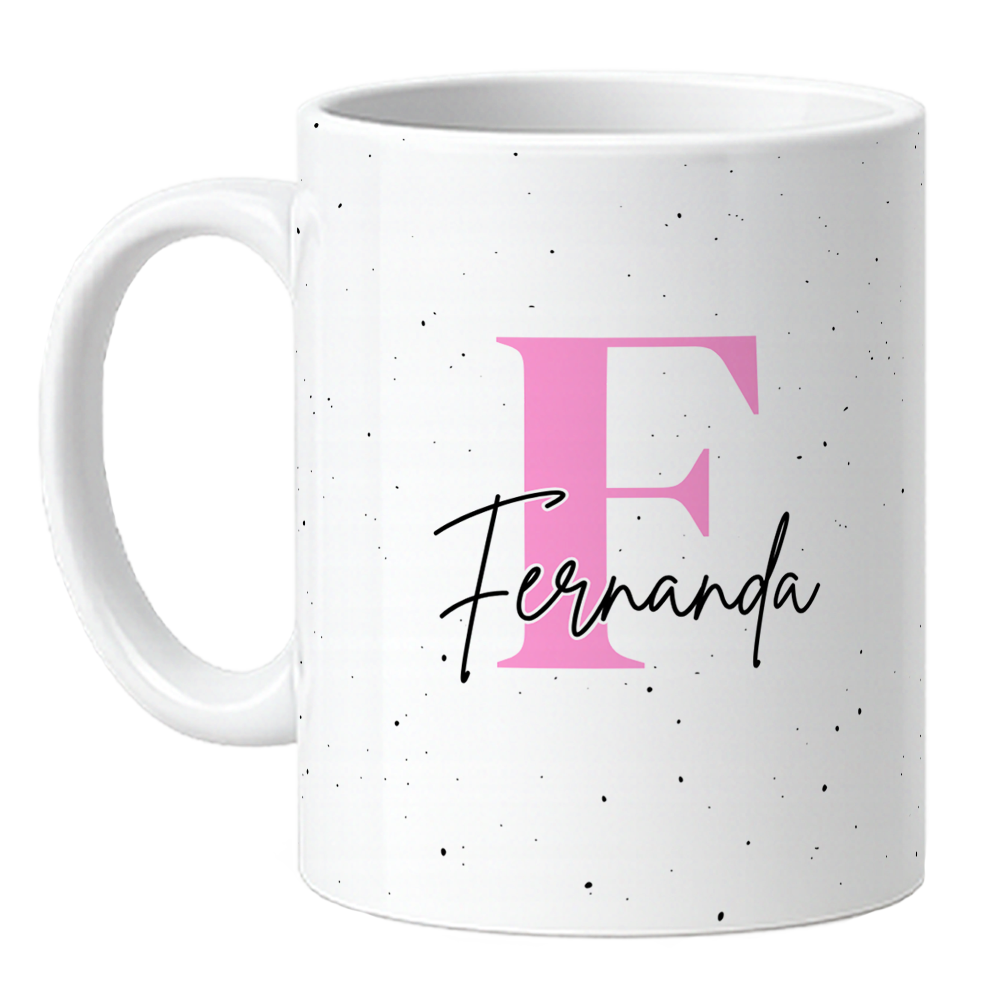 Caneca Medicina Veterinária  - Nome - Rosa