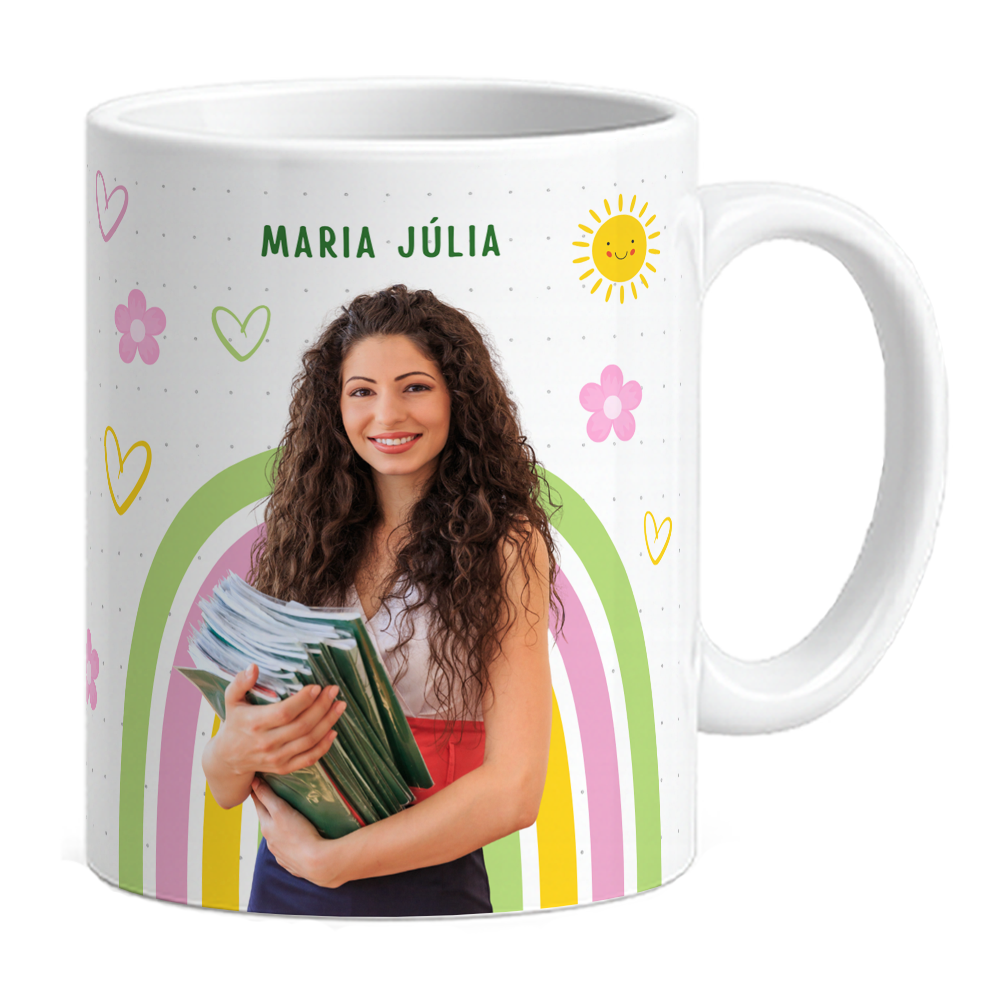 Caneca Personalizada Professora - Ensinar Com Amor - Vista 2
