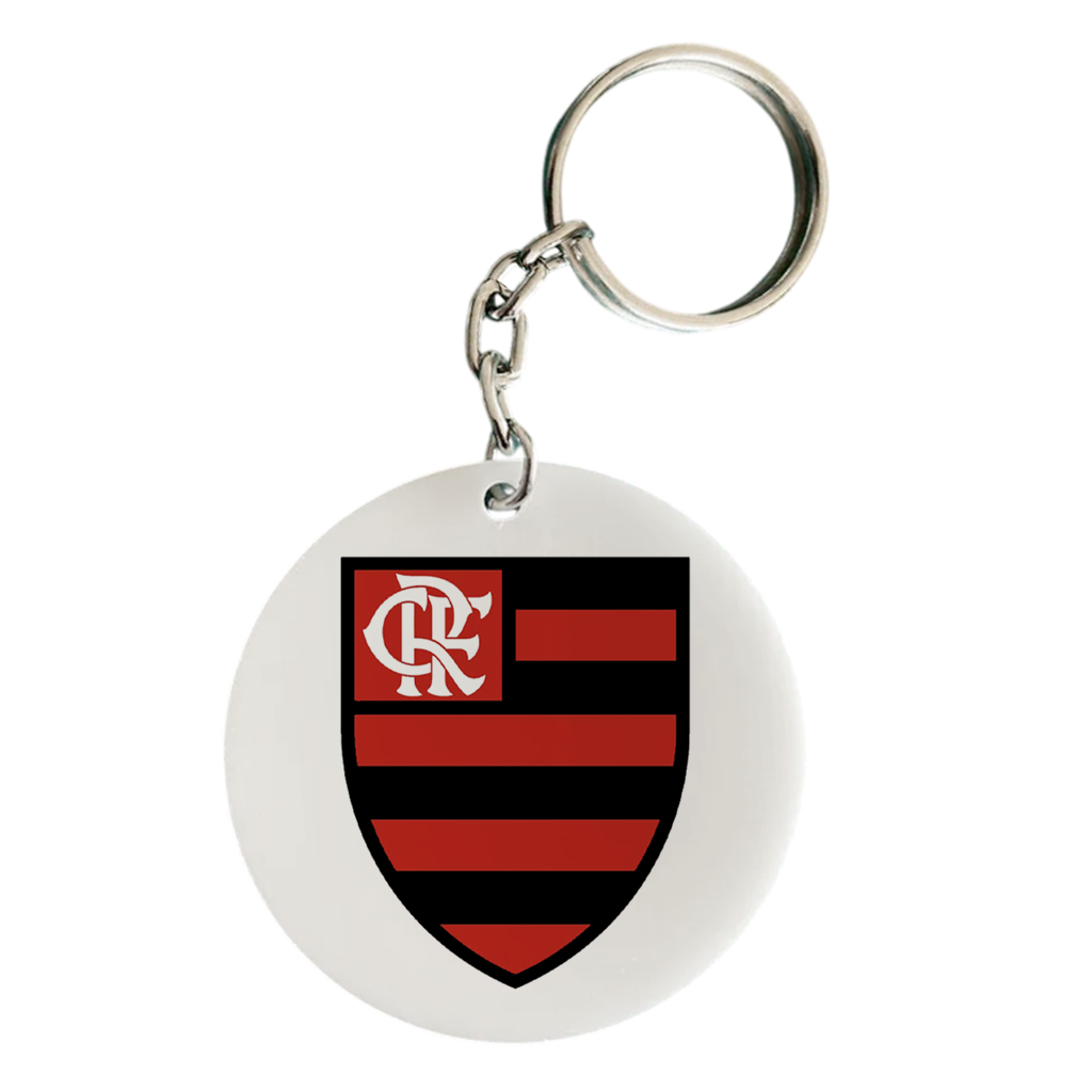 Chaveiro de Time Personalizado com Nome - Flamengo