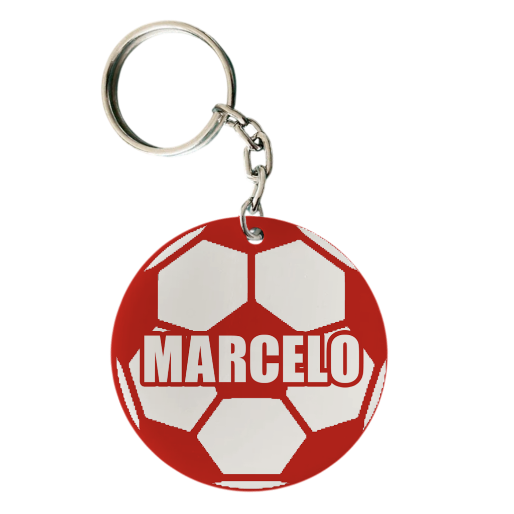 Chaveiro de Time Personalizado com Nome - Flamengo - Vista 2