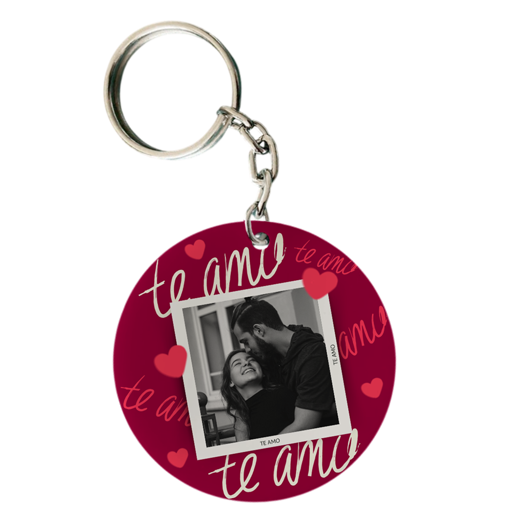 Chaveiro Personalizado Namorados - Foto e Bilhete - Vista 2