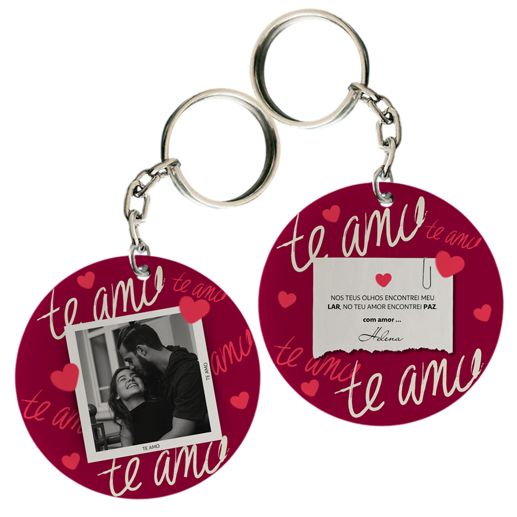 Par Chaveiro Personalizado Namorados - Imagem 2