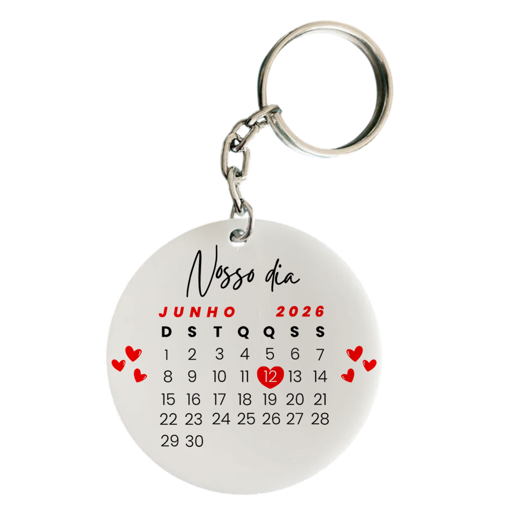 Chaveiro Personalizado Namorados - Nosso Dia