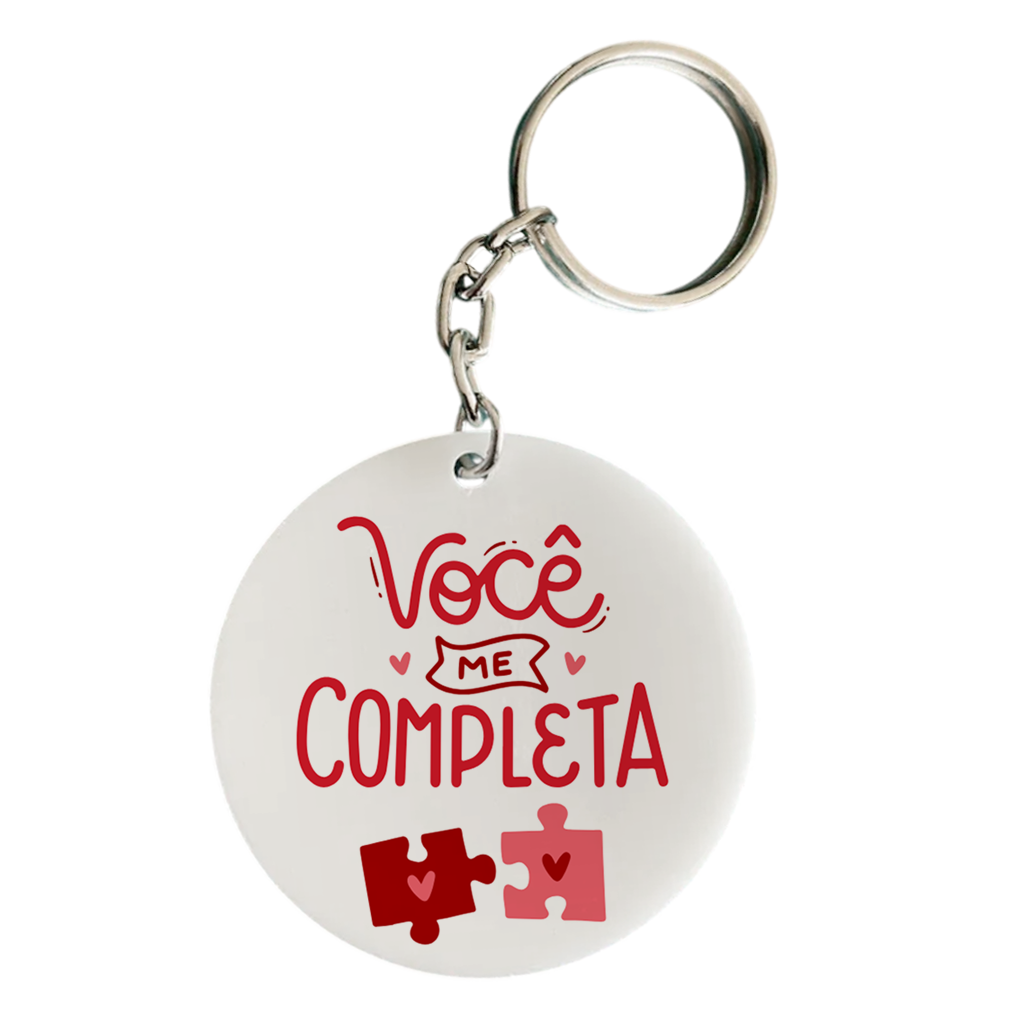 Chaveiro Personalizado Namorados - Me Completa